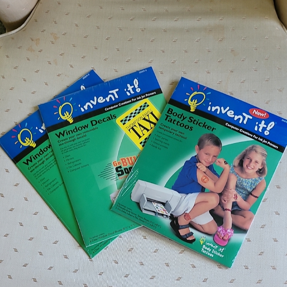 Invent It! Window Decals and Body Sticker Tattoos
